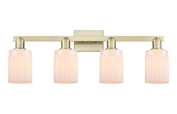 Innovations - 716-4W-AB-G341 - Four Light Bath Vanity - Arcadia - Antique Brass