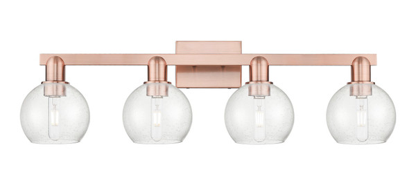 Innovations - 716-4W-AC-G124-6 - Four Light Bath Vanity - Arcadia - Antique Copper