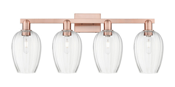 Innovations - 716-4W-AC-G457-6CL - Four Light Bath Vanity - Arcadia - Antique Copper