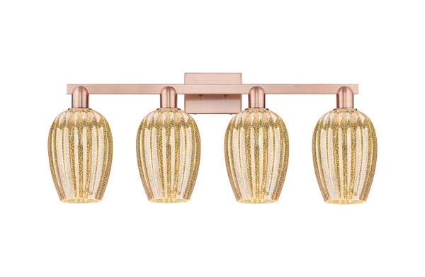 Innovations - 716-4W-AC-G457-6ME - Four Light Bath Vanity - Arcadia - Antique Copper
