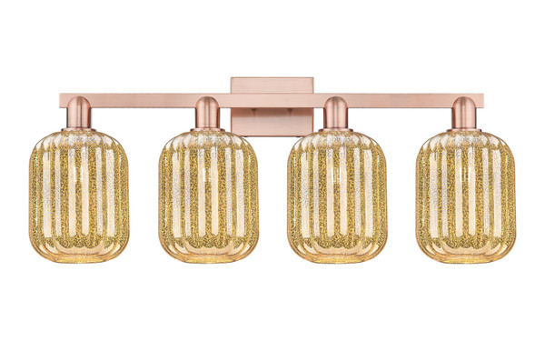 Innovations - 716-4W-AC-G460-7ME - Four Light Bath Vanity - Arcadia - Antique Copper