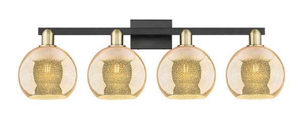Innovations - 716-4W-BAB-G128-8 - Four Light Bath Vanity - Arcadia - Black Antique Brass