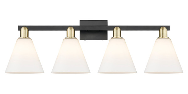 Innovations - 716-4W-BAB-GBC-81 - Four Light Bath Vanity - Arcadia - Black Antique Brass