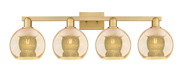 Innovations - 716-4W-BB-G128-8 - Four Light Bath Vanity - Arcadia - Brushed Brass