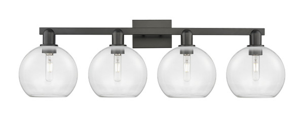 Innovations - 716-4W-BK-G122-8 - Four Light Bath Vanity - Arcadia - Matte Black