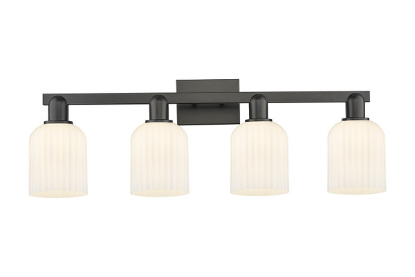 Innovations - 716-4W-BK-G559-5GWH - Four Light Bath Vanity - Arcadia - Matte Black