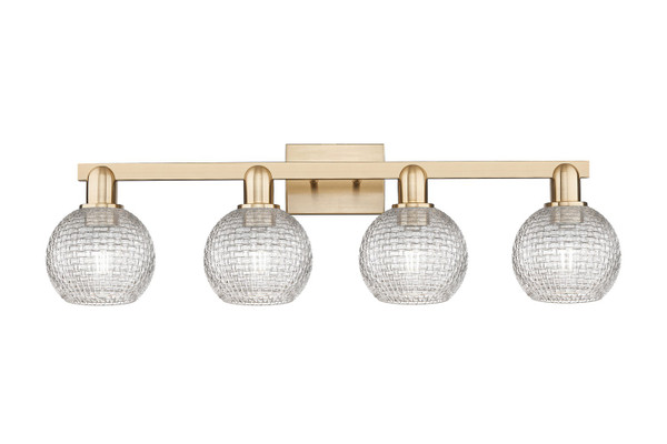 Innovations - 716-4W-CB-G122C-6CL - Four Light Bath Vanity - Arcadia - Champagne Bronze