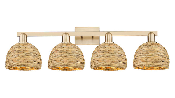 Innovations - 716-4W-CB-RBD-8-NAT - Four Light Bath Vanity - Arcadia - Champagne Bronze