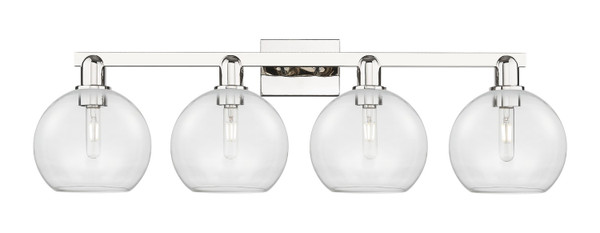 Innovations - 716-4W-PN-G122-8 - Four Light Bath Vanity - Arcadia - Polished Nickel