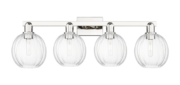 Innovations - 716-4W-PN-G458-7CL - Four Light Bath Vanity - Arcadia - Polished Nickel