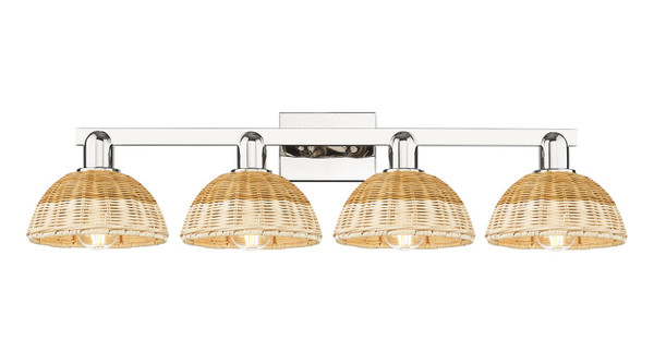 Innovations - 716-4W-PN-NBD2-75-NAT - Four Light Bath Vanity - Arcadia - Polished Nickel