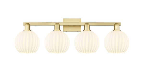 Innovations - 716-4W-SG-G1217-8WV - Four Light Bath Vanity - Arcadia - Satin Gold