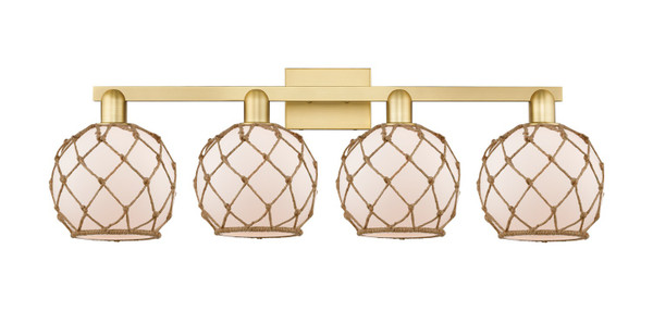 Innovations - 716-4W-SG-G121-8RB - Four Light Bath Vanity - Arcadia - Satin Gold