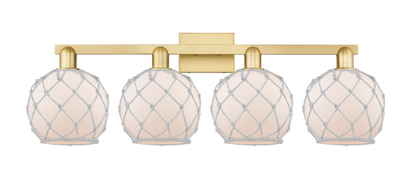 Innovations - 716-4W-SG-G121-8RW - Four Light Bath Vanity - Arcadia - Satin Gold