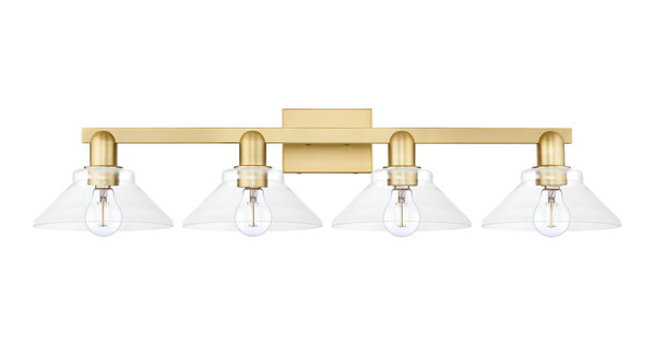 Innovations - 716-4W-SG-G132 - Four Light Bath Vanity - Arcadia - Satin Gold