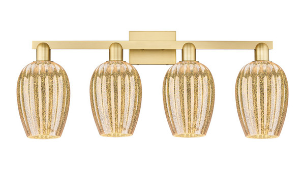 Innovations - 716-4W-SG-G457-6ME - Four Light Bath Vanity - Arcadia - Satin Gold