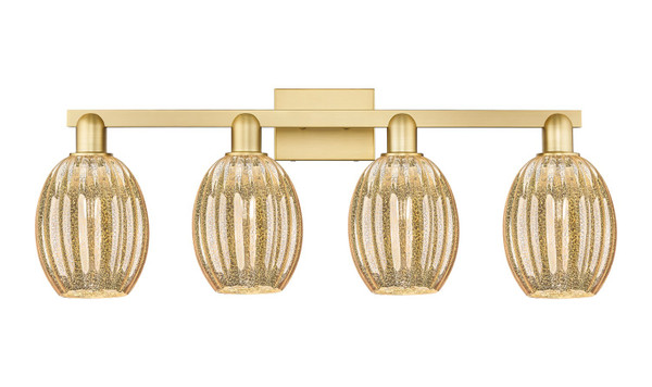 Innovations - 716-4W-SG-G459-6ME - Four Light Bath Vanity - Arcadia - Satin Gold