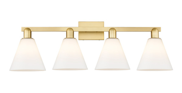 Innovations - 716-4W-SG-GBC-81 - Four Light Bath Vanity - Arcadia - Satin Gold