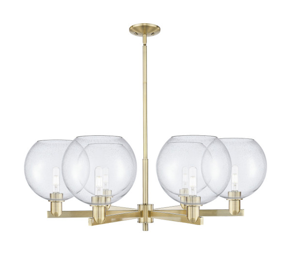 Innovations - 716-6CR-AB-G124-10 - Six Light Chandelier - Arcadia - Antique Brass