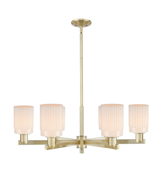 Innovations - 716-6CR-AB-G341 - Six Light Chandelier - Arcadia - Antique Brass