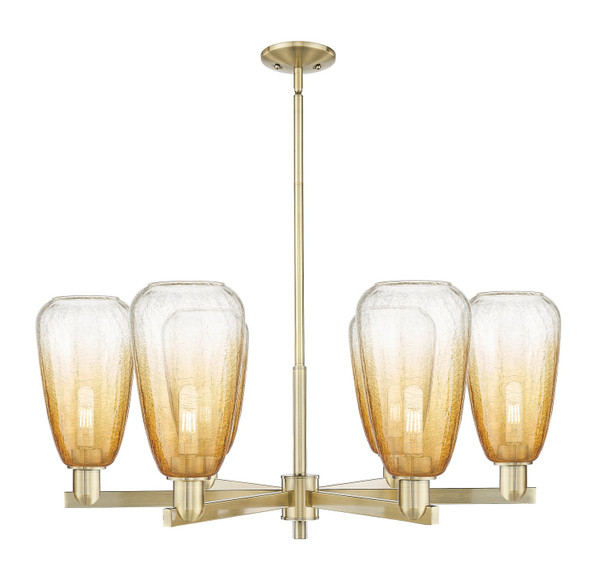 Innovations - 716-6CR-AB-G480-6AM - Six Light Chandelier - Arcadia - Antique Brass