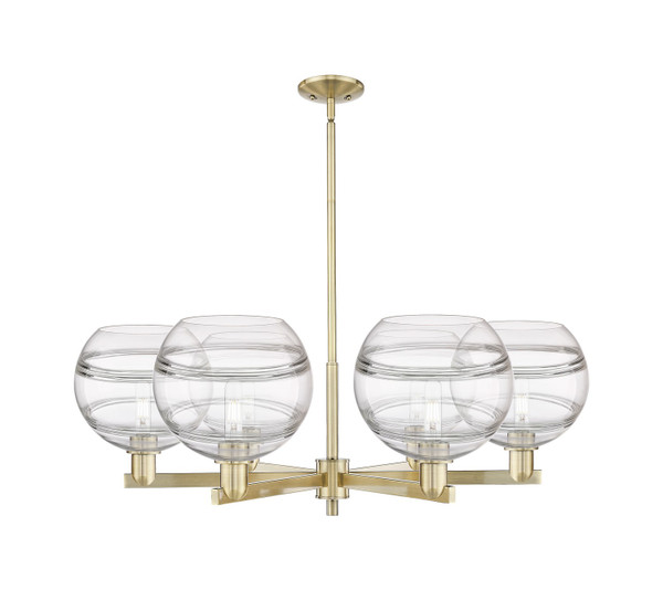 Innovations - 716-6CR-AB-G556-10CL - Six Light Chandelier - Arcadia - Antique Brass