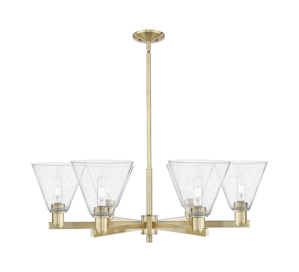 Innovations - 716-6CR-AB-GBC-84 - Six Light Chandelier - Arcadia - Antique Brass