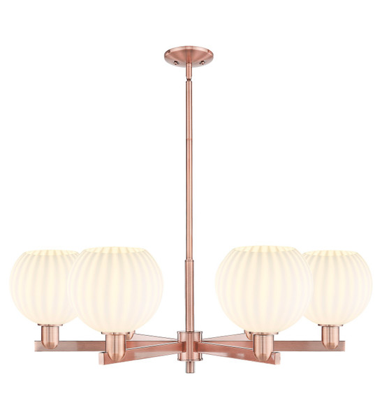 Innovations - 716-6CR-AC-G1217-8WV - Six Light Chandelier - Arcadia - Antique Copper