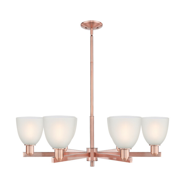 Innovations - 716-6CR-AC-G381 - Six Light Chandelier - Arcadia - Antique Copper