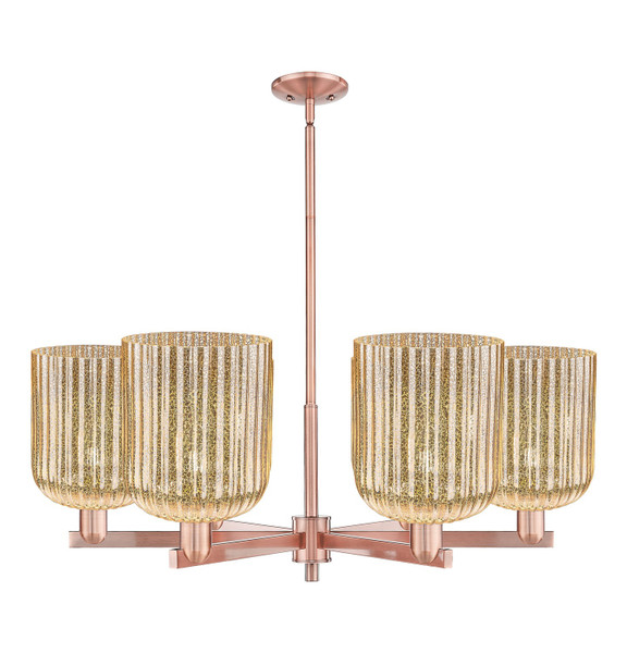 Innovations - 716-6CR-AC-G559-8ME - Six Light Chandelier - Arcadia - Antique Copper