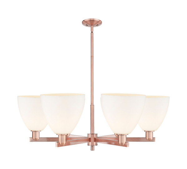 Innovations - 716-6CR-AC-GBD-91 - Six Light Chandelier - Arcadia - Antique Copper
