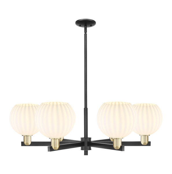 Innovations - 716-6CR-BAB-G1217-8WV - Six Light Chandelier - Arcadia - Black Antique Brass
