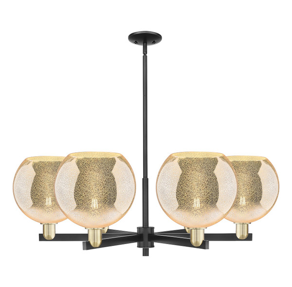 Innovations - 716-6CR-BAB-G128-10 - Six Light Chandelier - Arcadia - Black Antique Brass