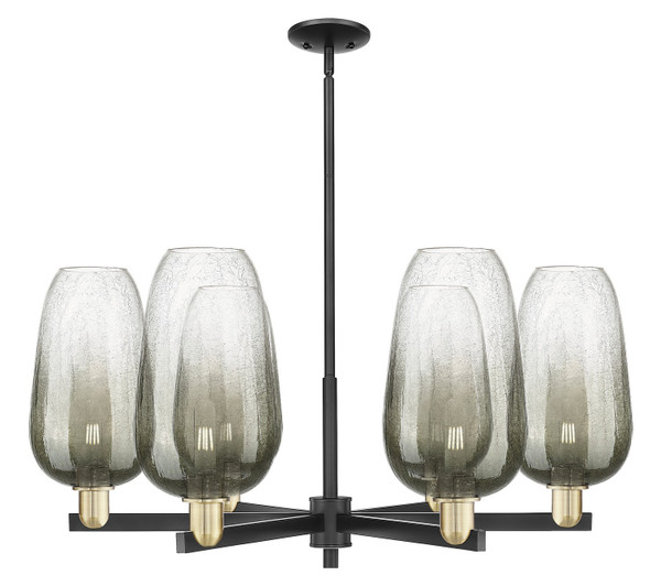 Innovations - 716-6CR-BAB-G484-7SL - Six Light Chandelier - Arcadia - Black Antique Brass