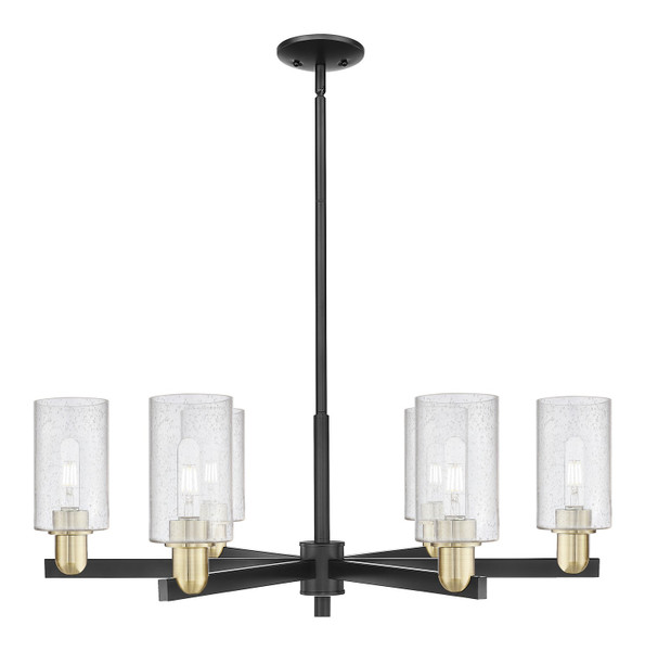 Innovations - 716-6CR-BAB-G804 - Six Light Chandelier - Arcadia - Black Antique Brass