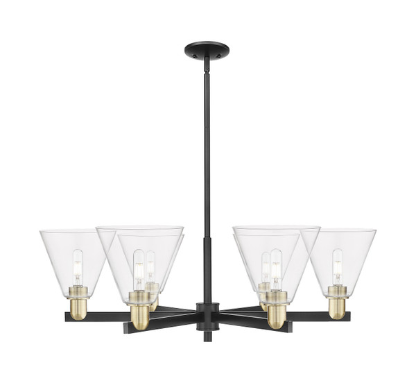 Innovations - 716-6CR-BAB-GBC-82 - Six Light Chandelier - Arcadia - Black Antique Brass