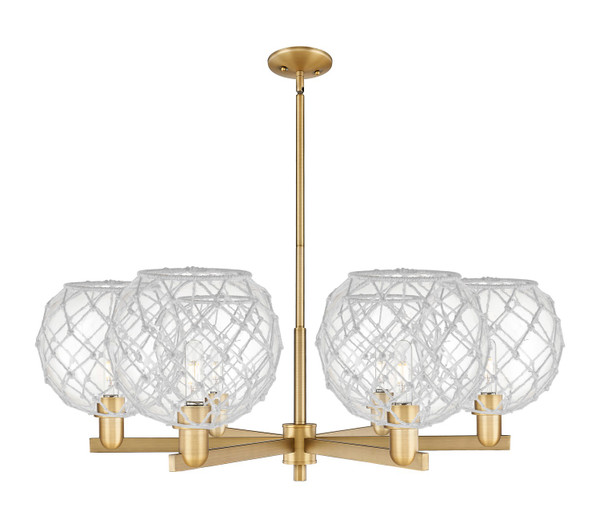 Innovations - 716-6CR-BB-G122-10RW - Six Light Chandelier - Arcadia - Brushed Brass