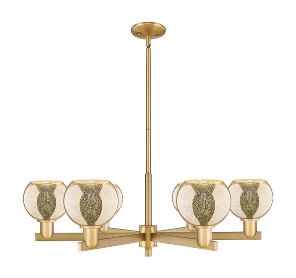 Innovations - 716-6CR-BB-G128-6 - Six Light Chandelier - Arcadia - Brushed Brass