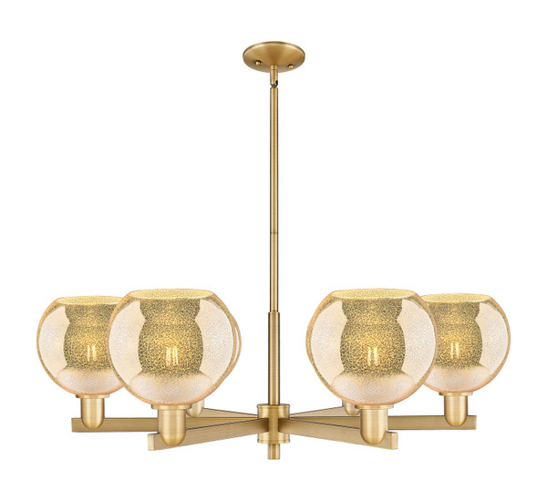 Innovations - 716-6CR-BB-G128-8 - Six Light Chandelier - Arcadia - Brushed Brass