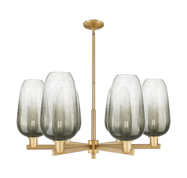 Innovations - 716-6CR-BB-G484-7SL - Six Light Chandelier - Arcadia - Brushed Brass