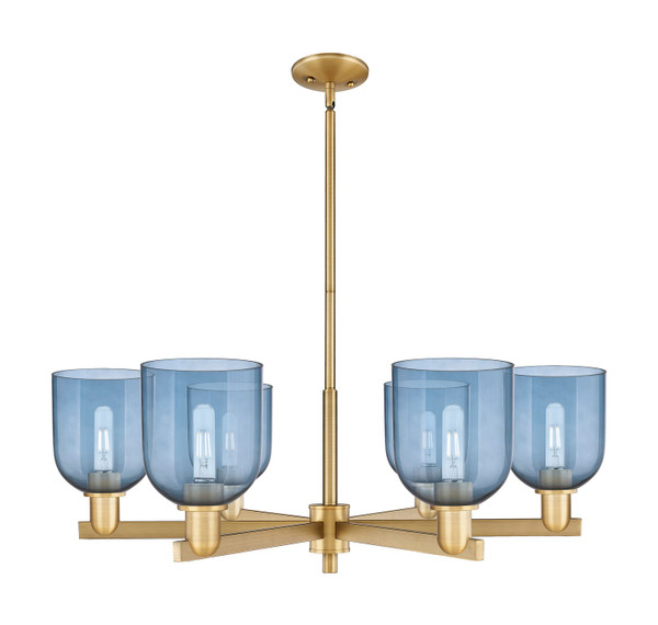 Innovations - 716-6CR-BB-G558-6BL - Six Light Chandelier - Arcadia - Brushed Brass