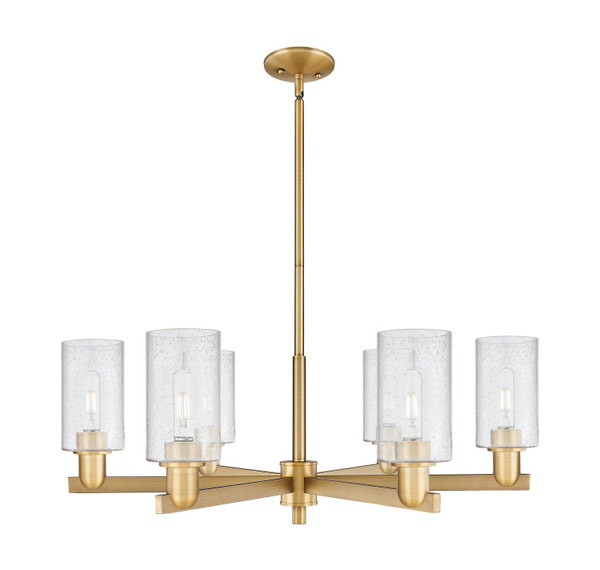 Innovations - 716-6CR-BB-G804 - Six Light Chandelier - Arcadia - Brushed Brass