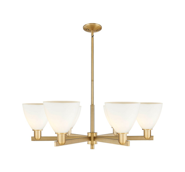 Innovations - 716-6CR-BB-GBD-751 - Six Light Chandelier - Arcadia - Brushed Brass