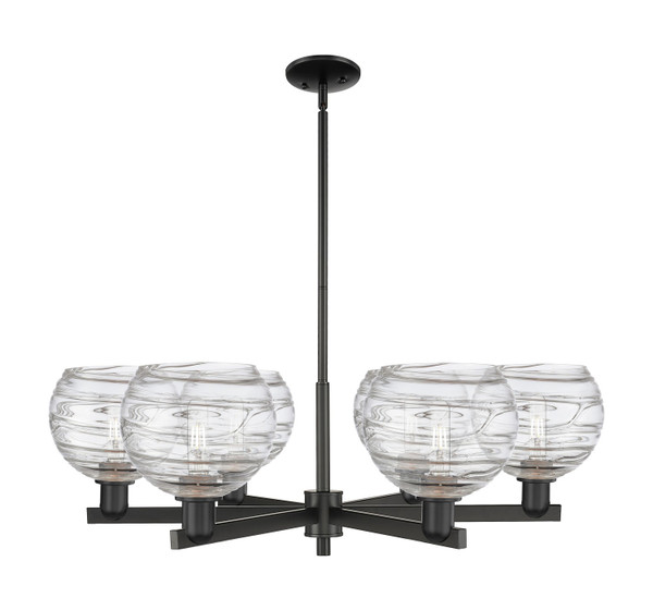 Innovations - 716-6CR-BK-G1213-8CL - Six Light Chandelier - Arcadia - Matte Black