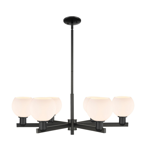 Innovations - 716-6CR-BK-G121-6 - Six Light Chandelier - Arcadia - Matte Black