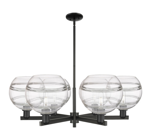 Innovations - 716-6CR-BK-G556-10CL - Six Light Chandelier - Arcadia - Matte Black
