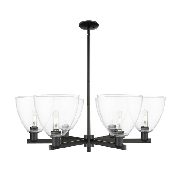 Innovations - 716-6CR-BK-GBD-92 - Six Light Chandelier - Arcadia - Matte Black