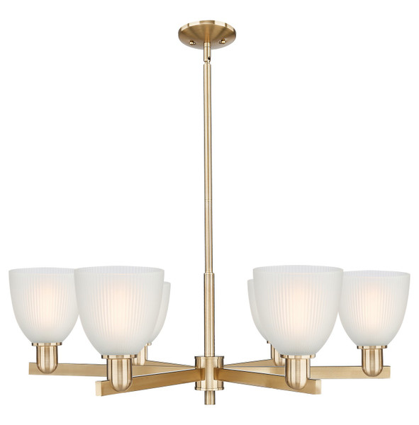 Innovations - 716-6CR-CB-G381 - Six Light Chandelier - Arcadia - Champagne Bronze