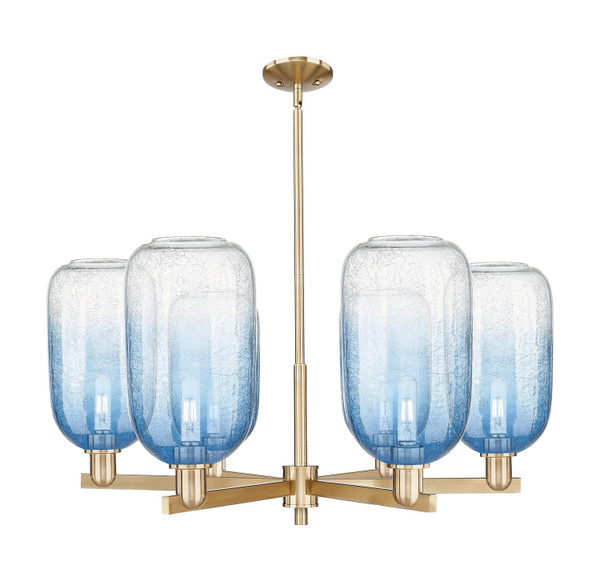 Innovations - 716-6CR-CB-G482-7SB - Six Light Chandelier - Arcadia - Champagne Bronze