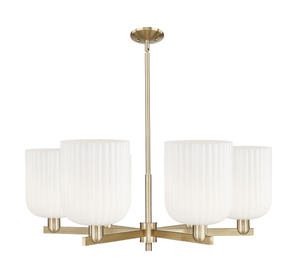 Innovations - 716-6CR-CB-G559-8GWH - Six Light Chandelier - Arcadia - Champagne Bronze